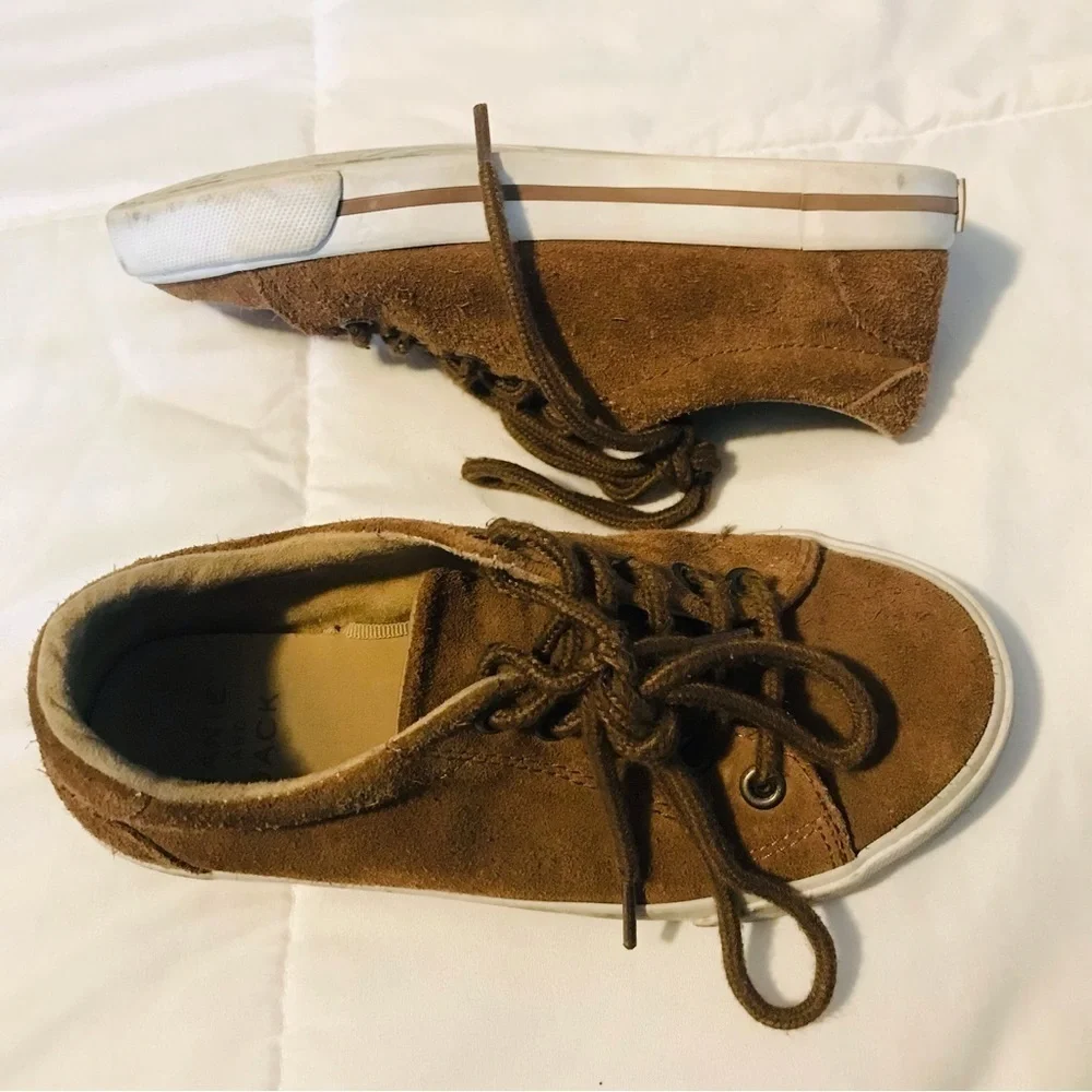 Janie and Jack Brown Leather Suede Lace Up Sneaker Shoes Boy’s size 12 4 4T 5